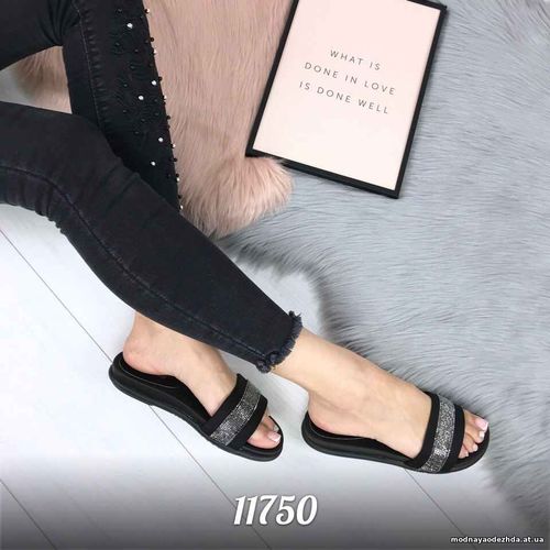 Код 11750 Тапочки = Griffin =, цвет: Черный,  материал: резина ,ширина