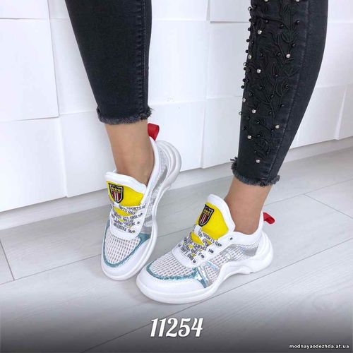Код 11254 Кроссовки = Balenci_ga =, цвет: Белый,  материал: сетка + эк