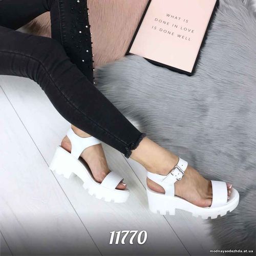 Код 11770 Босоножки- броги =Khalis =цвет: БЕЛЫЙ, материал :НАТУР.КОЖА