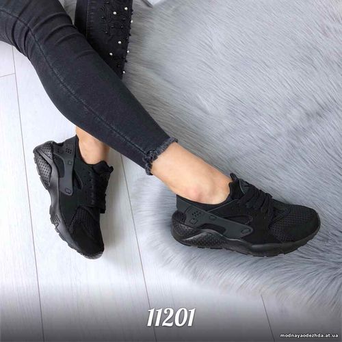 Код 11201 Кроссовки = Hua_ache =, цвет: Черный,  материал: стрейч + эк