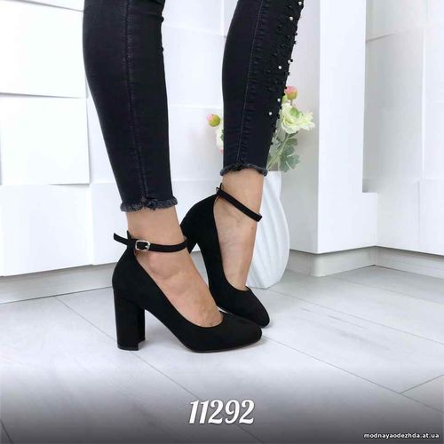 Код 11292 Туфли = Se_way=, цвет: Черный,  материал: экозамш, каблук -