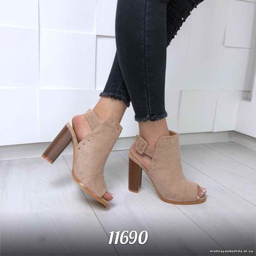 Код 11690 Босоножки = Begonia = , цвет: Беж,  материал: экозамш, каблу