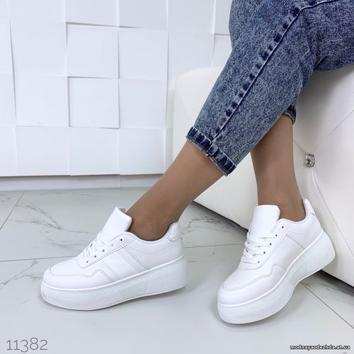 Код 11382 Кроссовки = TEY=, цвет: WHITE, материал: экокожа подошва - с