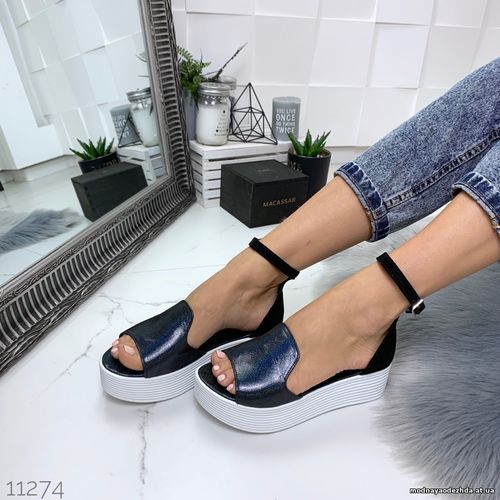Код 11274 Босоножки = Tassels =, цвет: BLACK + DARK SILVER материал: Н