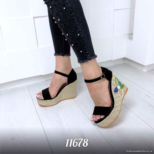 Код 11678 Босоножки на платформе = Cape = , цвет: Черный,  материал: э