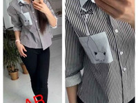 Рубашка(Фабричный Китай) Люкс качество Ткань х/б+ рисунок Размер 42/44