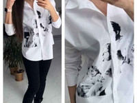 Рубашка(Фабричный Китай) Люкс качество Ткань х/б+ рисунок Размер 42/46