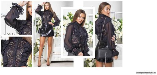 Блуза «Магнолия» A3 Цена: 660.00 грн. Размер: M; L; XL Состав: гипюр +