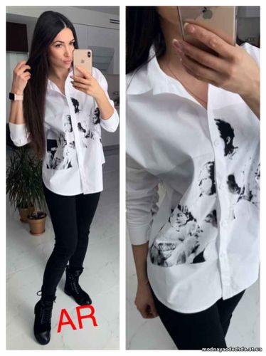 Рубашка(Фабричный Китай) Люкс качество Ткань х/б+ рисунок Размер 42/46